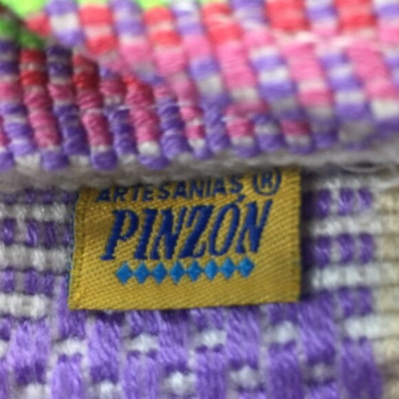 Pinzon Backpack Colorful Woven Fabric Rainbow Pride Pocket Soft Made in Mexico - Picture 12 of 14